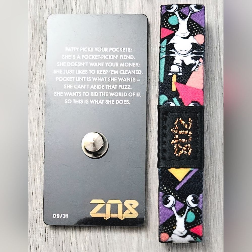 ZOX "PATTY PICKYOURPOCKETON" #413 OF 500 monster month orange stitch wristband - Picture 5 of 5
